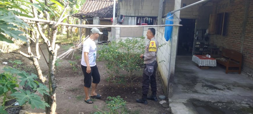 Bhabinkamtibmas Sumbersari Dorong Ketahanan Pangan Melalui Pemanfaatan Pekarangan Bergizi
